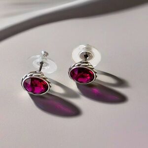 Brighton Iris Stud Earrings Ruby Color NWT.  
STYLE JA173E